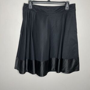THE LIMITED Skirt Women 6 Black Satin Trimmed A-Line Above The Knee Lined